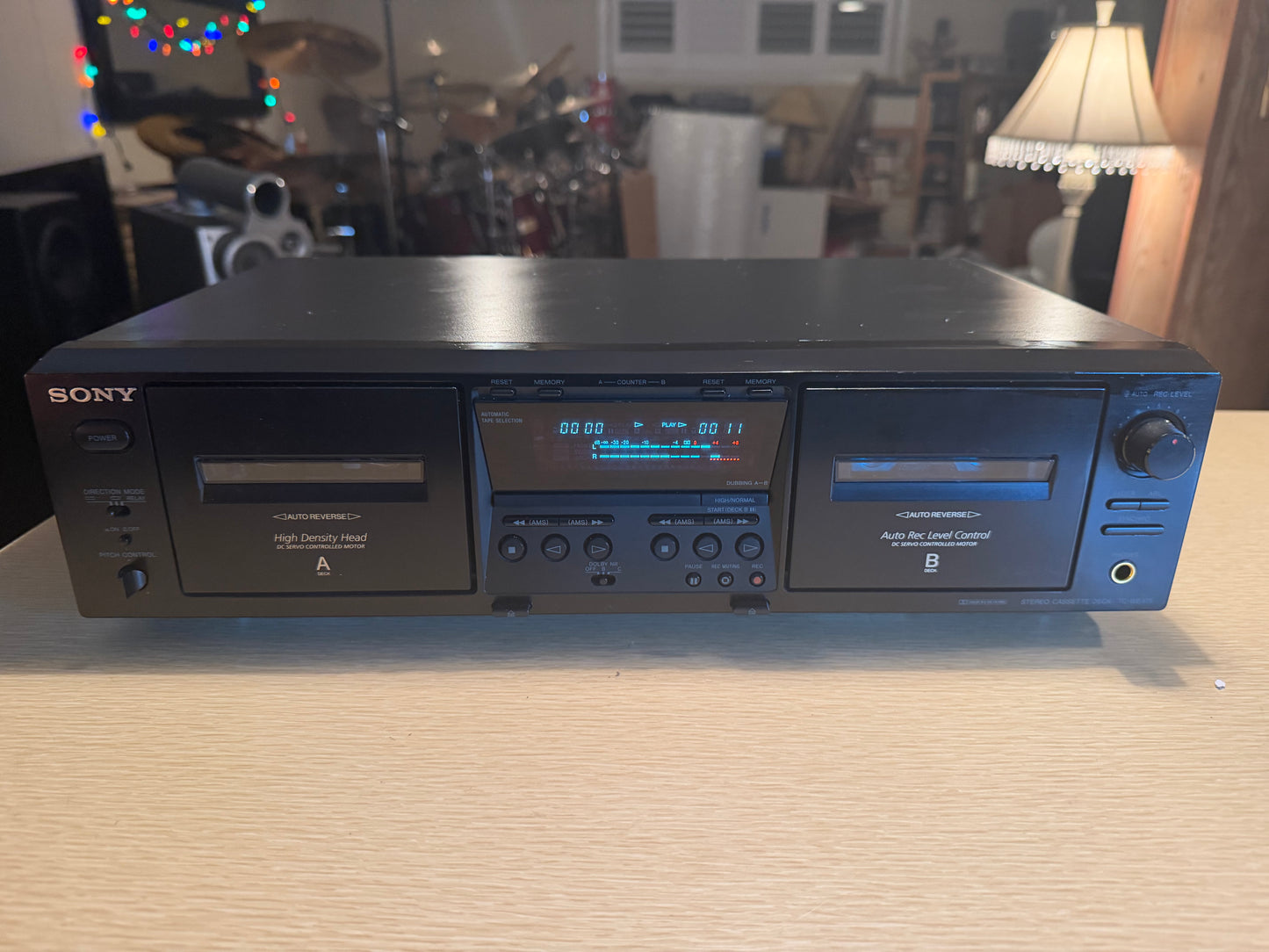 Sony TC-WE475 Auto Reverse High Density Head Stereo Dual Cassette Deck SERVICED!