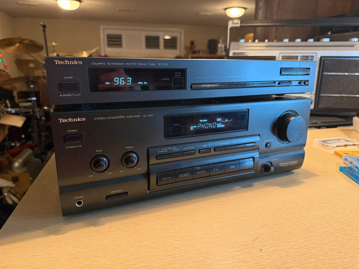 Technics SU-G95 Amplifier + ST-K50 Tuner Dolby Pro-Logic Surround Japan Serviced
