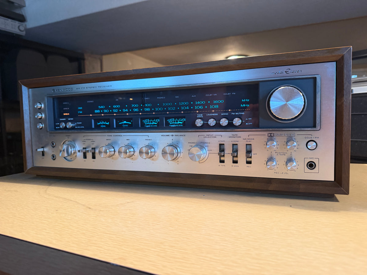 Kenwood Model Eleven AM FM Stereo Receiver Fresh Pro Service Near Mint Champagne