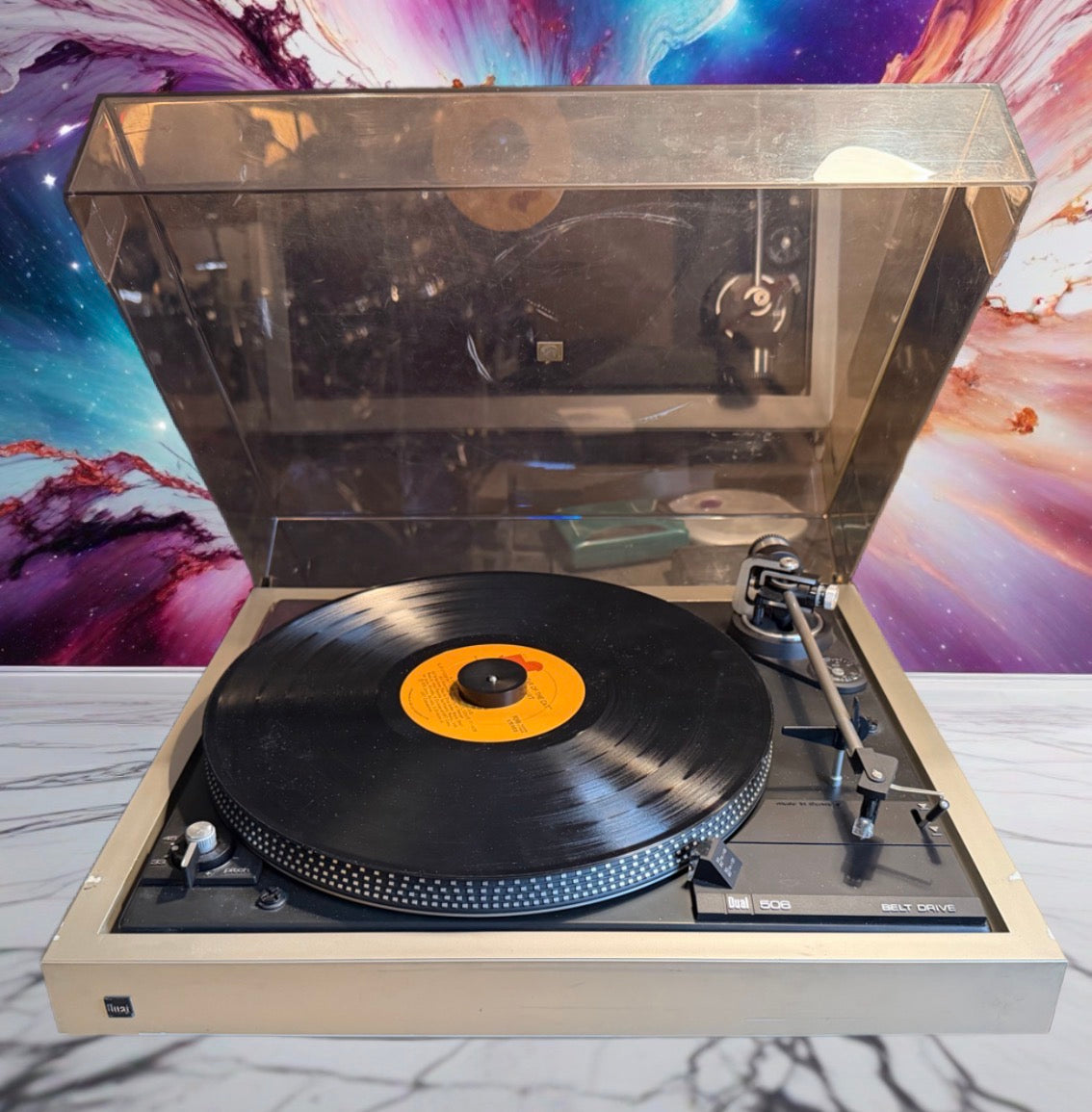 Beautiful Dual Model 506 Turntable Fully Functional With New Belt Cleaned Rare