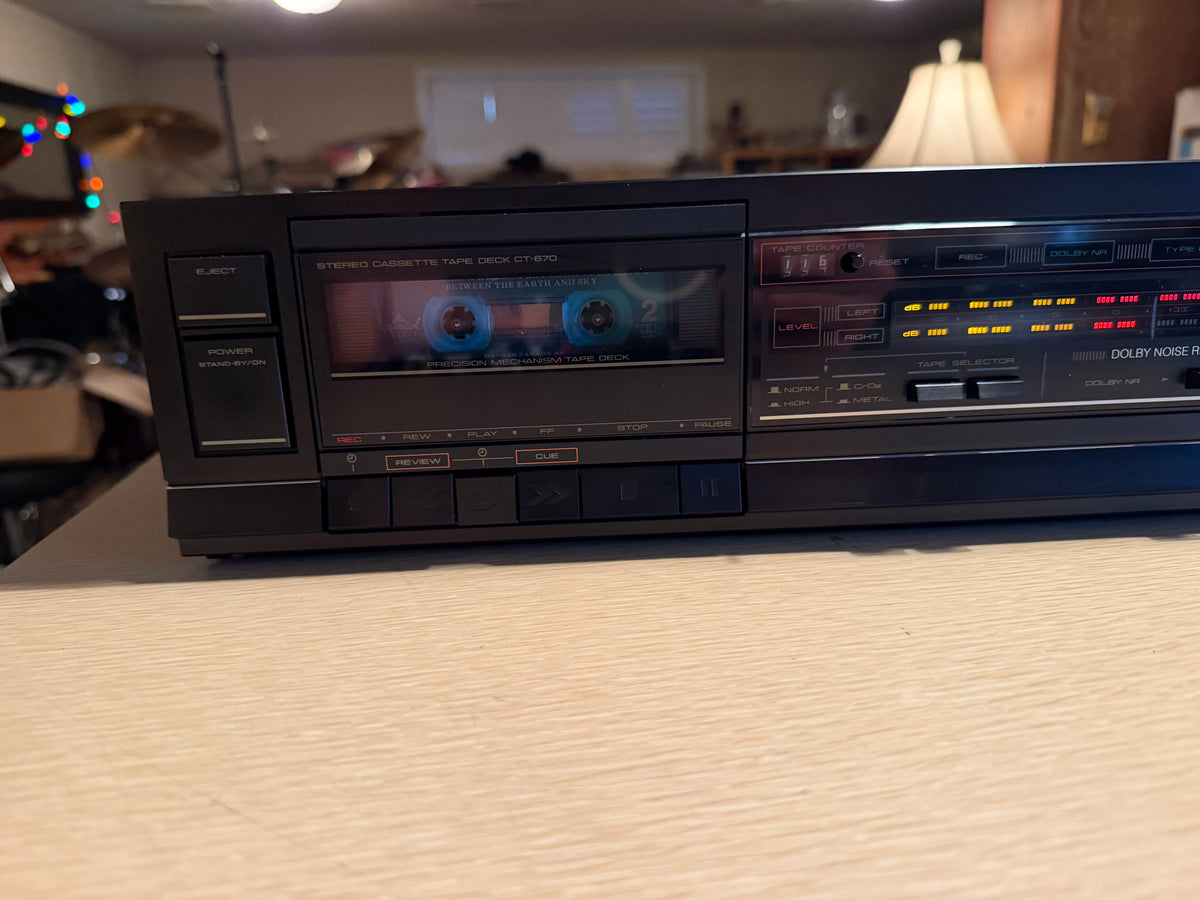 EX+ Tested Pioneer CT-670 Stereo Cassette Tape Deck Fresh Service High Fidelity!