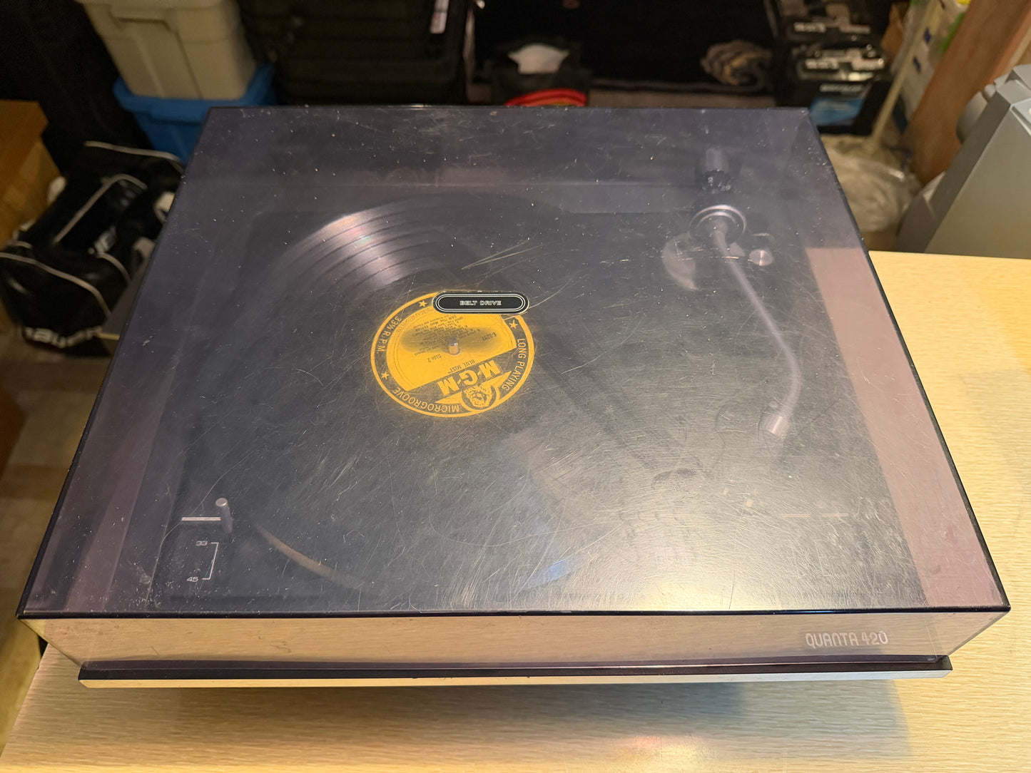 BSR Quanta 420 Belt Drive Drive Turntable VTG Rare Serviced Very Rare Beauty🔥🎶
