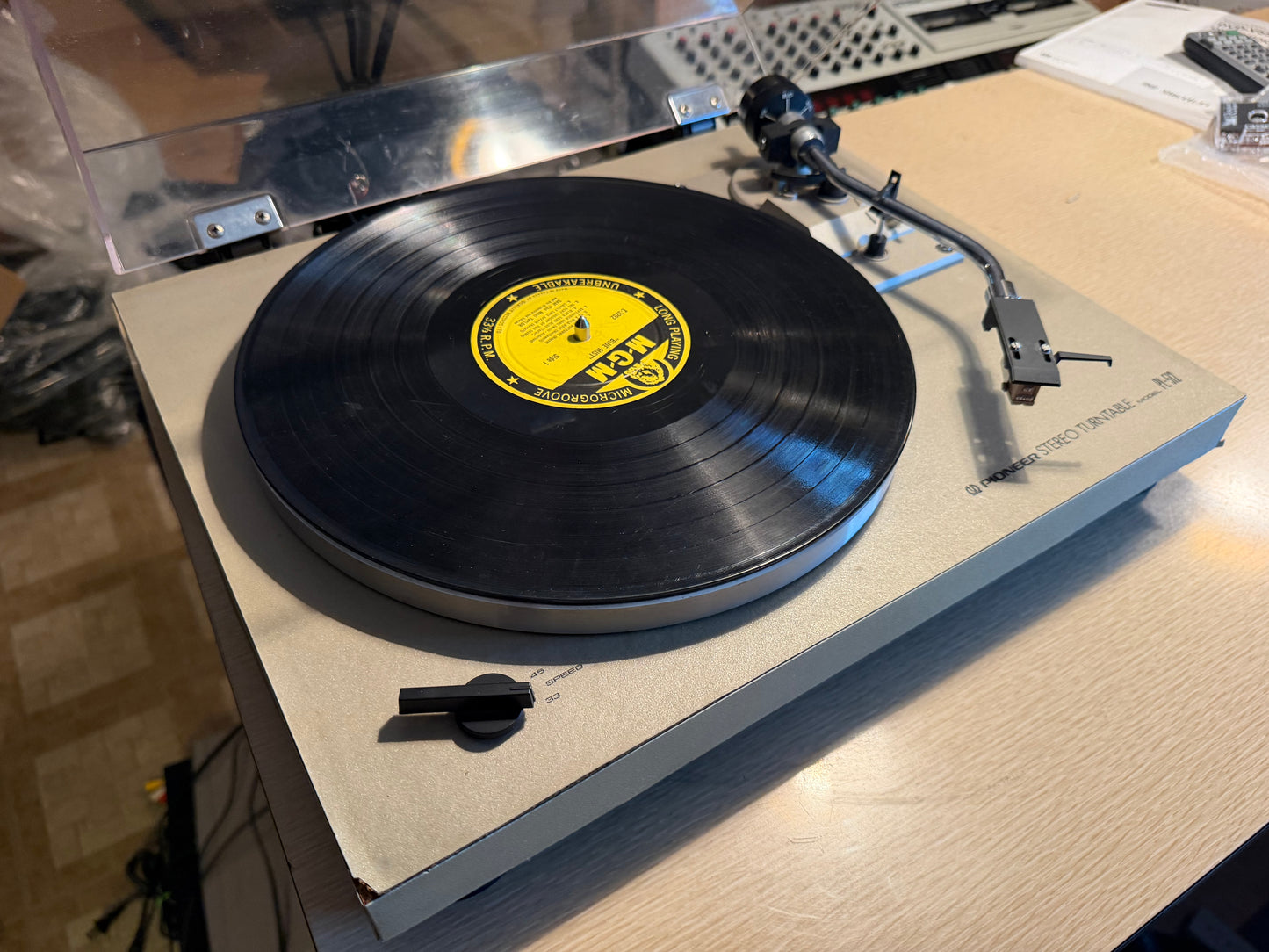 Vintage Pioneer Stereo Turntable Model PL-512 Serviced - GT Grado Stylus 🔥🎶