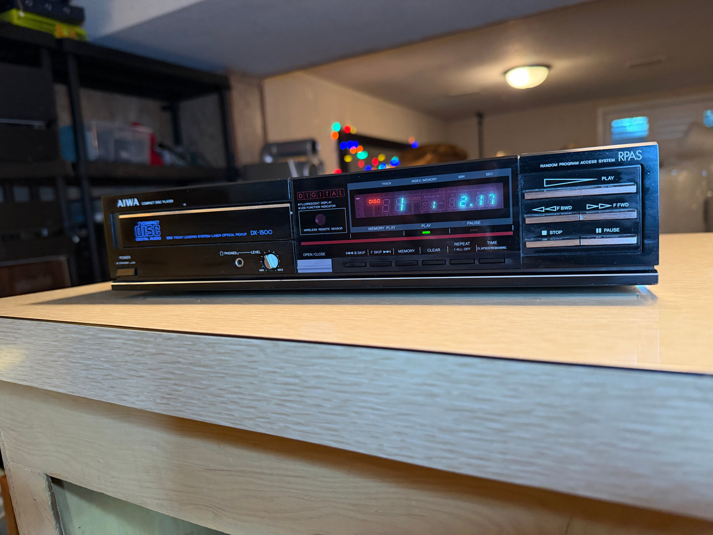 Aiwa DX-1500 Audiophile CD PLAYER with Remote Vintage 1986 NEAR MINT SERVICED🎶