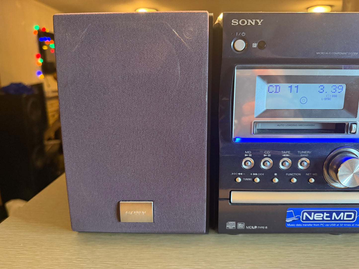 Sony CMT-M333NT Micro Hi-Fi System, Tuner, CD, Mini Disc, Tape, PC Serviced Rare