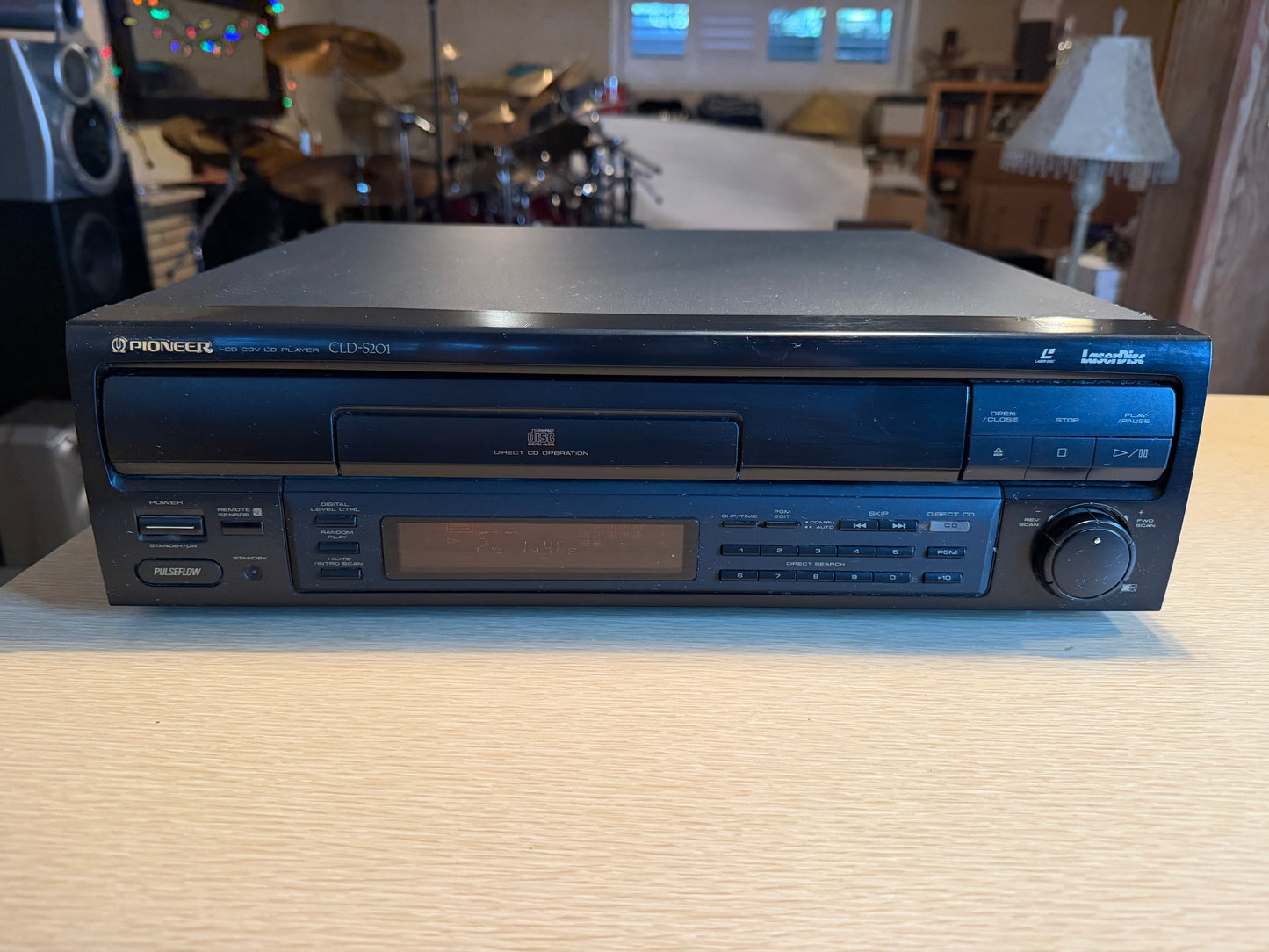 Vintage PIONEER Laser Disc Player CLD-S201 Tested & Working! Great Cond + Remote