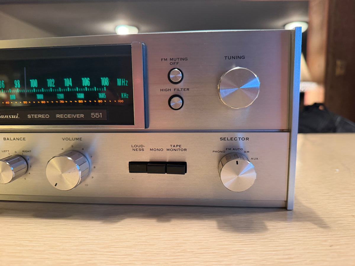 Sansui 551 Stereo Receiver - 1974 Vintage Full Fresh Service Crisp Sound Wow🔥🎶