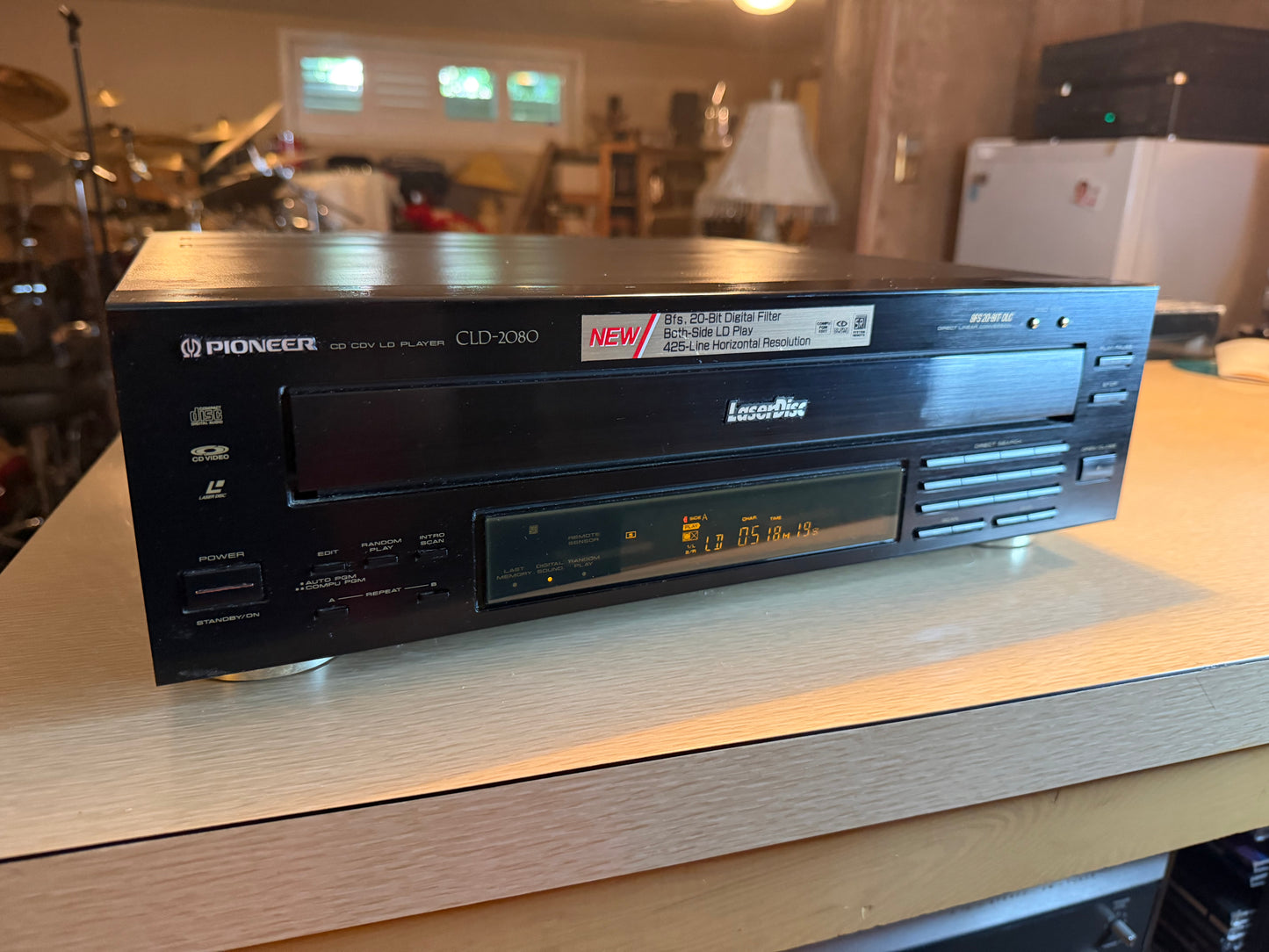 Pioneer CLD-2080 Both Sides Play Laserdisc Player Pro Service New Remote Receipt