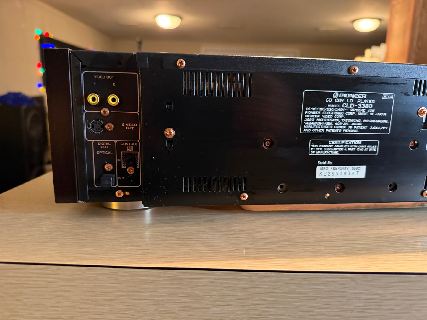 Vintage Pioneer CLD-3380 GREAT LaserDisc Player Vinyl Casing Near Mint Remote✅