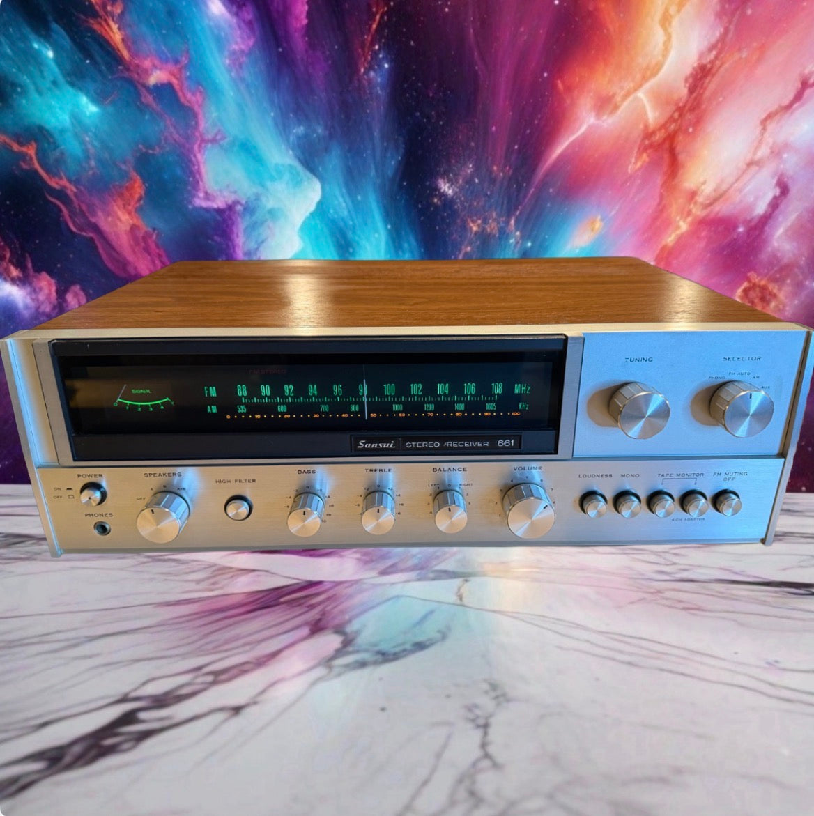 Sansui 661 Stereo Receiver Amplifier Full Fresh Service Near Mint Rare Beauty💎