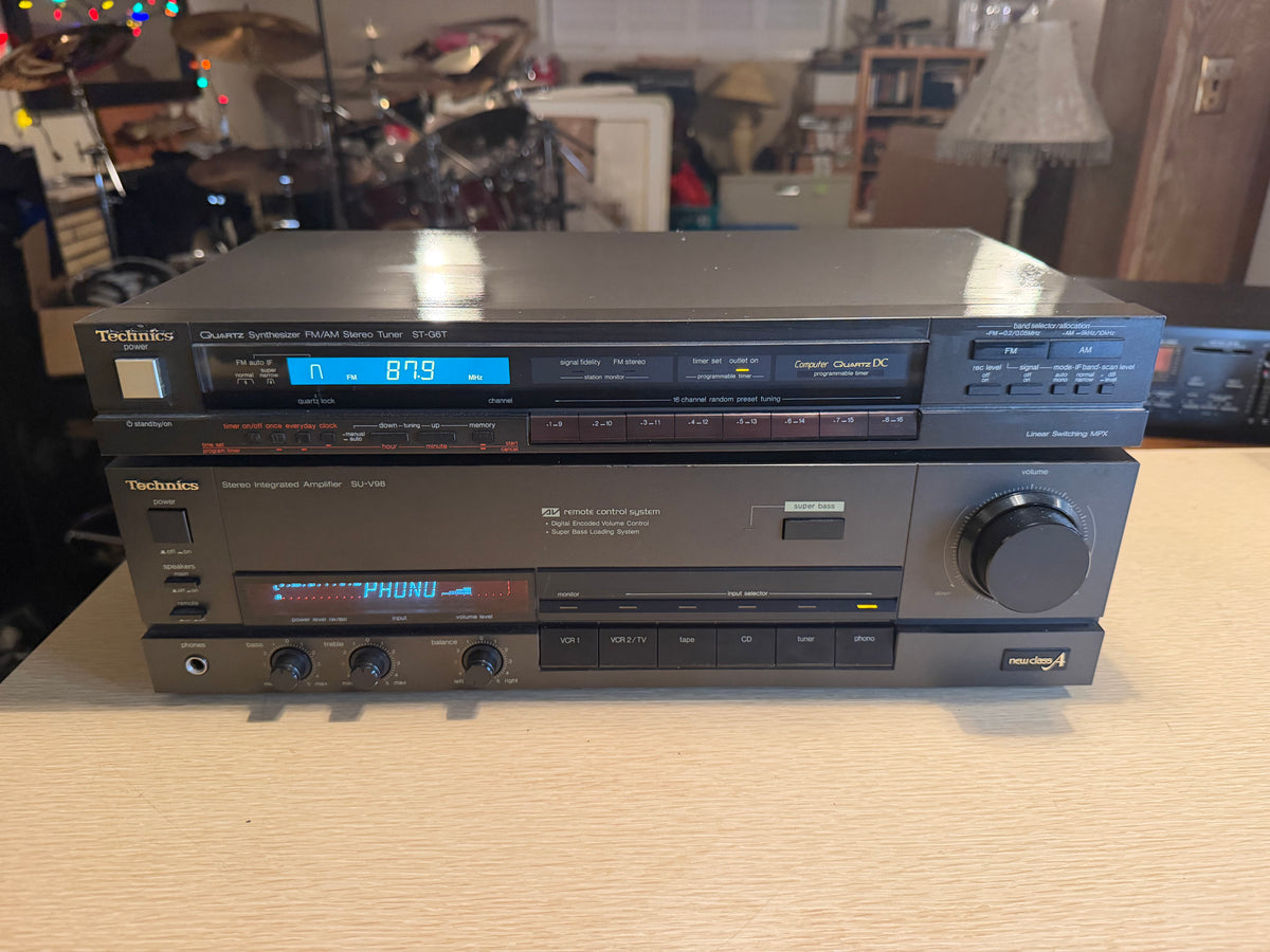 Vintage 1980s TECHNICS Stereo Amplifier SU-V98 + Tuner ST-G6T Serviced Beauty🎶