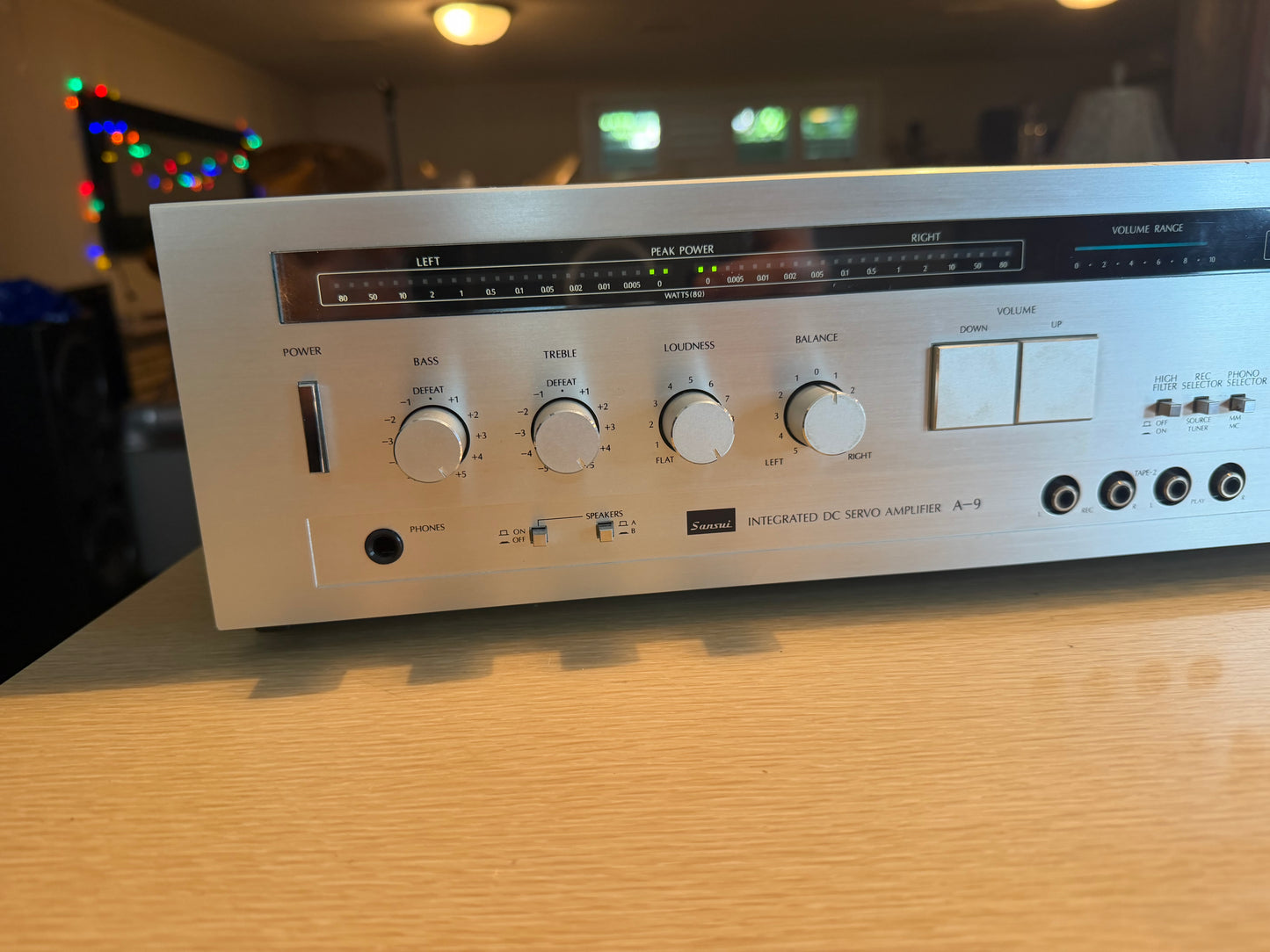 Sansui Integrated DC Servo Amplifier A-7 Silver Face -Tested -Working-VERY CLEAN