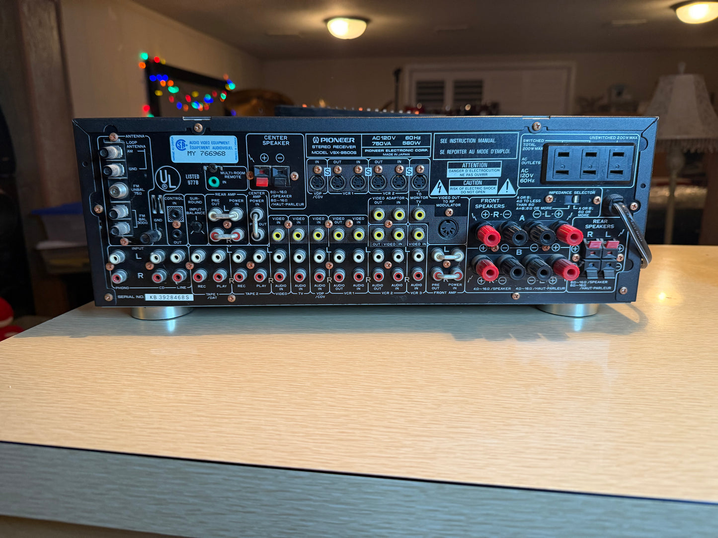 Pioneer VSX-9500s MONSTERStereo Receiver Dolby Surround SERVICED 125WPC WOW!🔥