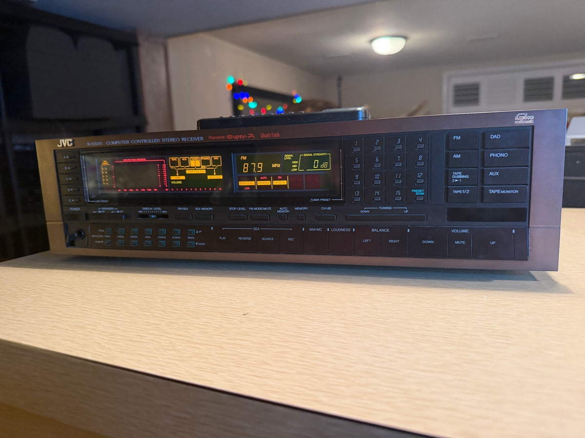 JVC R-X500B Computer Controlled Stereo Receiver w/ Remote & Equalizer Serviced