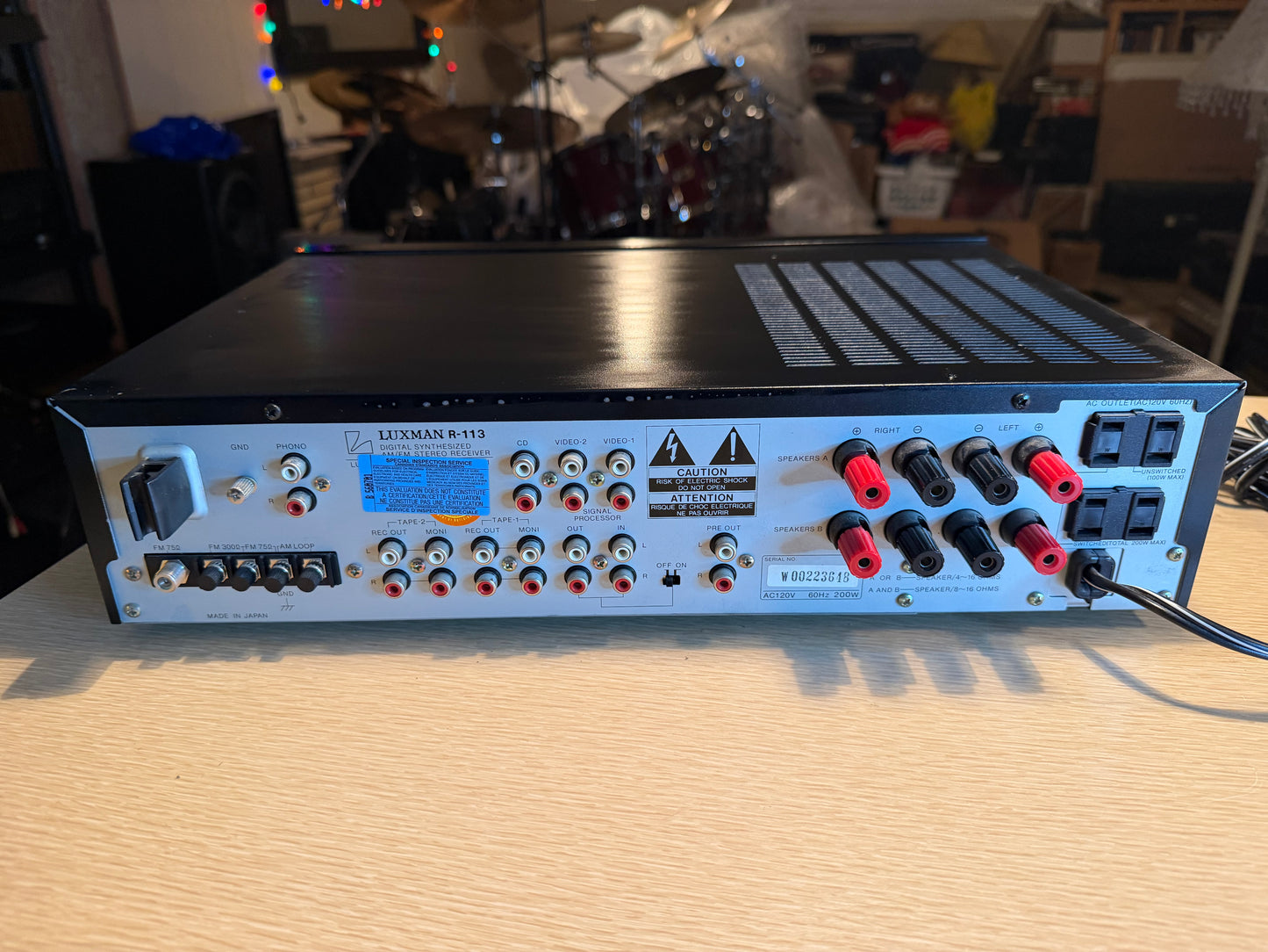 Luxman R-113 Digital Synthesizer AM/FM Stereo Receiver Cleaned & Serviced Beauty