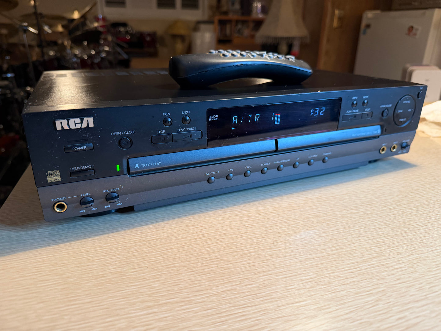 RCA CDRW121 Dual Tray CD Recorder Player Burner TESTED, WORKS Remote Bundle✅