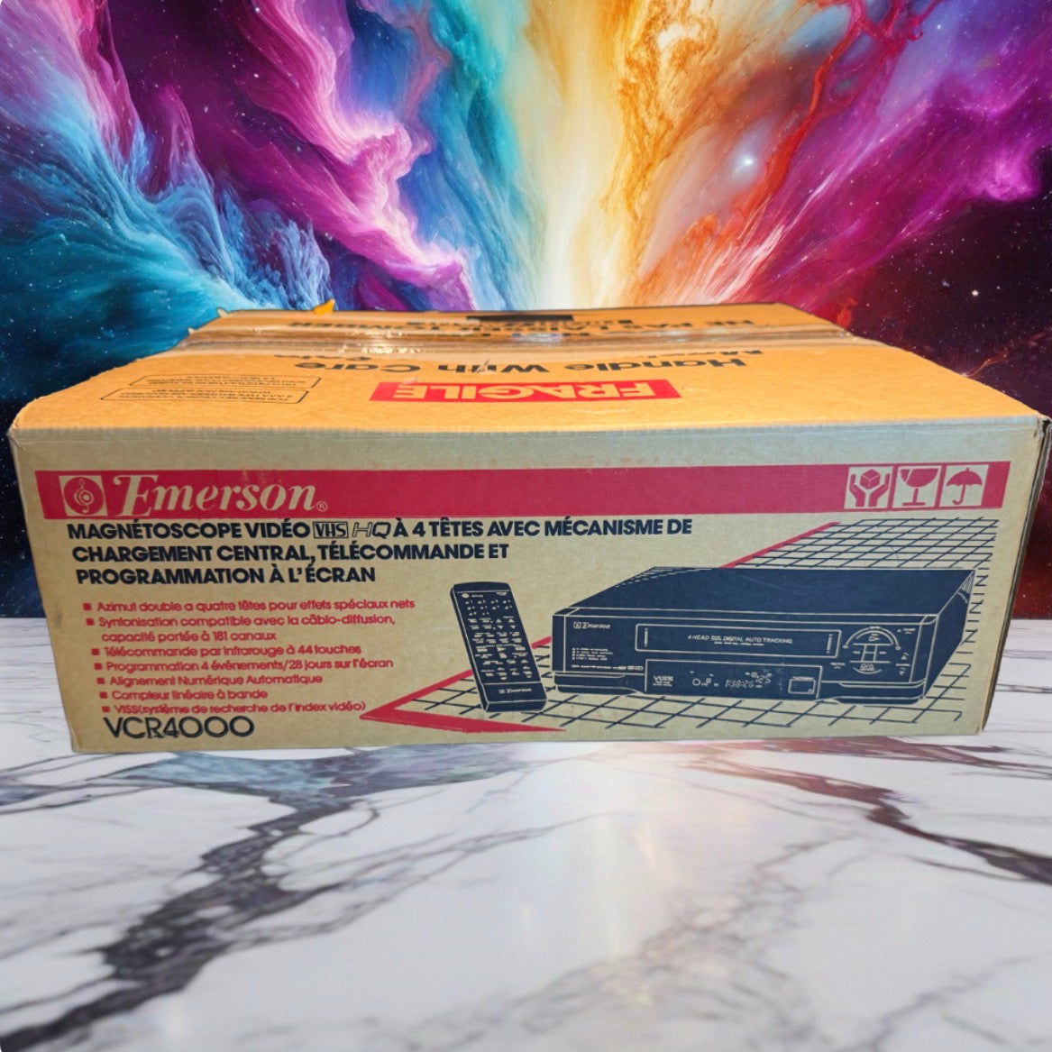 Emerson VCR4000 VHS VCR 1994 w/ Box Remote BRAND NEW IN BOX EXTREMELY RARE🔥