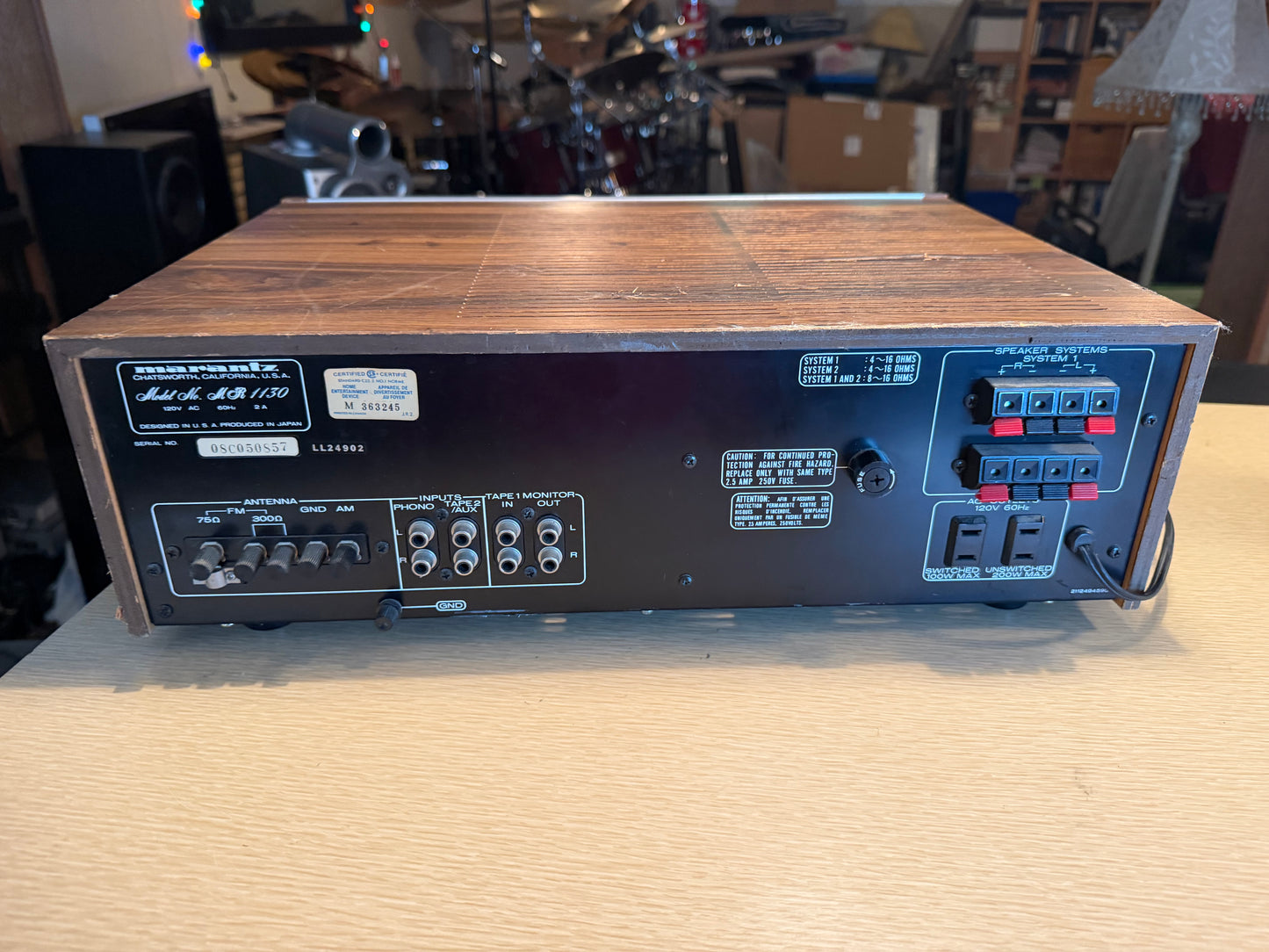 Vintage Marantz Receiver MR 1130 Stereo Am FM Amplifier Needs Servicing READ