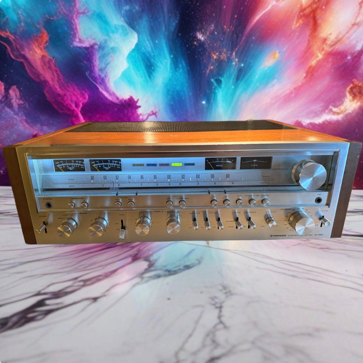 MONSTER Pioneer SX-980 Vintage Receiver Amplifier Fresh Pro Service New Bulbs 🔥
