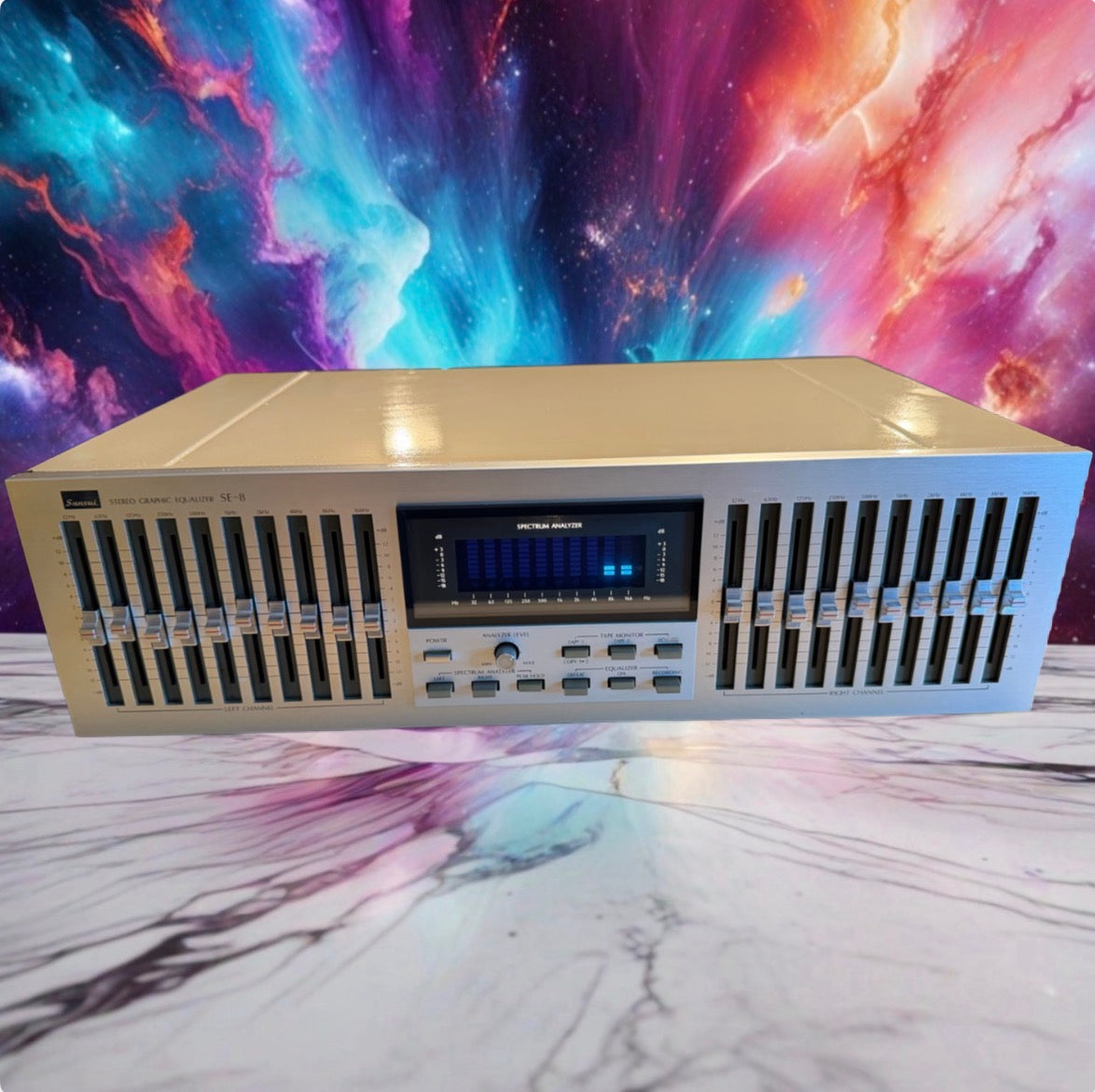 Sansui SE-8 Graphic Equalizer Blue-Light Spectrum Analyzer NEW Bulbs SERVICED🎶