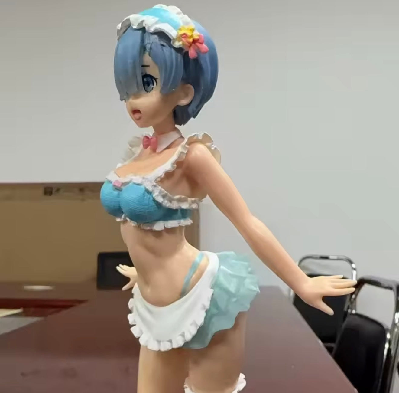 Bandai Rem Figure 23cm • Re:Zero Anime PVC Statue • Crystal Wedding Dress Model