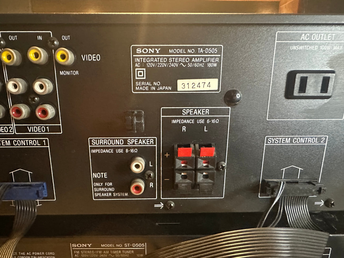 Sony LBT-D505 Stereo Stack System HiFi Separates Speakers Working Amp+Tuner+SPKS