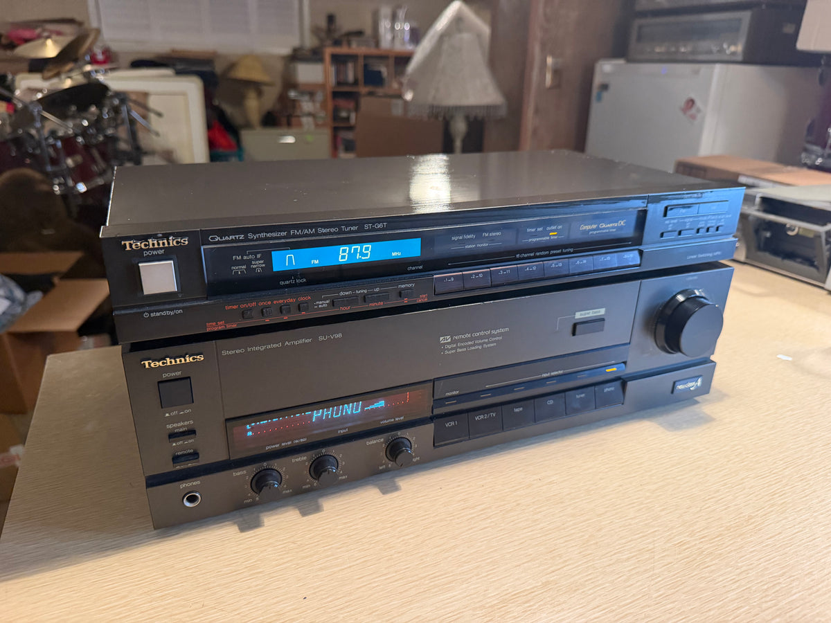 Vintage 1980s TECHNICS Stereo Amplifier SU-V98 + Tuner ST-G6T Serviced Beauty🎶