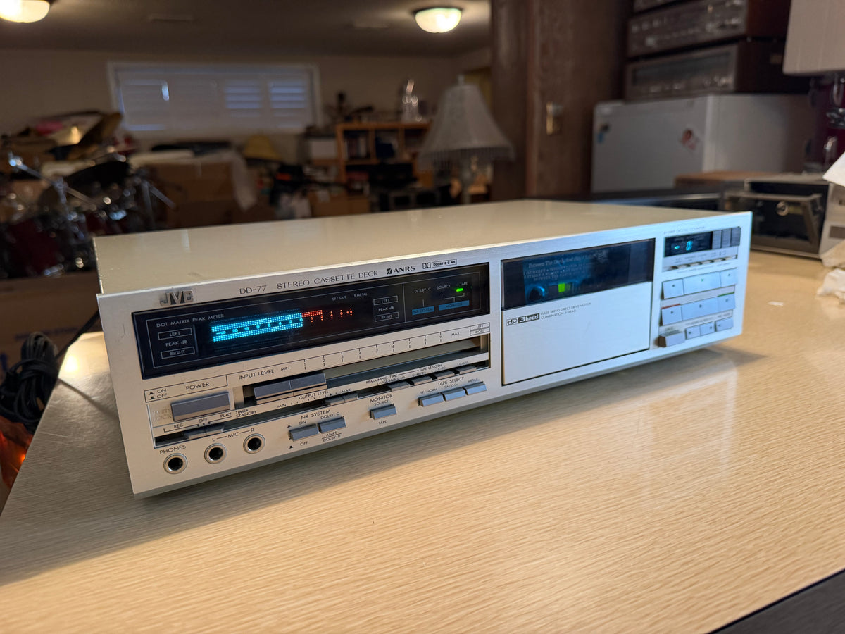 Vintage JVC DD-77 3 Head High Fidelity Stereo Cassette Deck Freshly Serviced🎶🔥