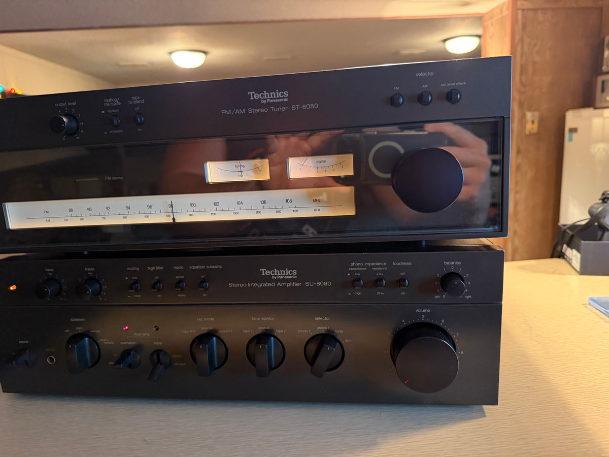 Technics SU 8080 Stereo Amplifier + ST-8080 Tuner New Bulbs Recapped Pro Service