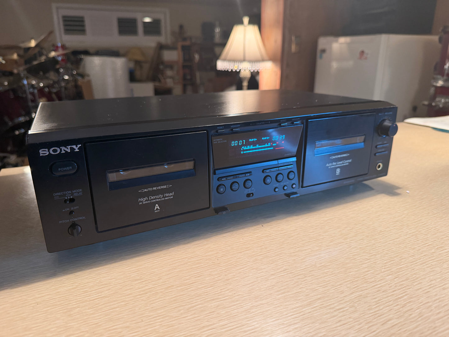 Sony TC-WE475 Auto Reverse High Density Head Stereo Dual Cassette Deck SERVICED!