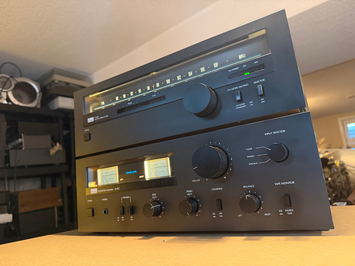 Sansui A-40 Integrated Amplifier+ T-60 Tuner Hi-Fi Near Mint Recapped Serviced🔥