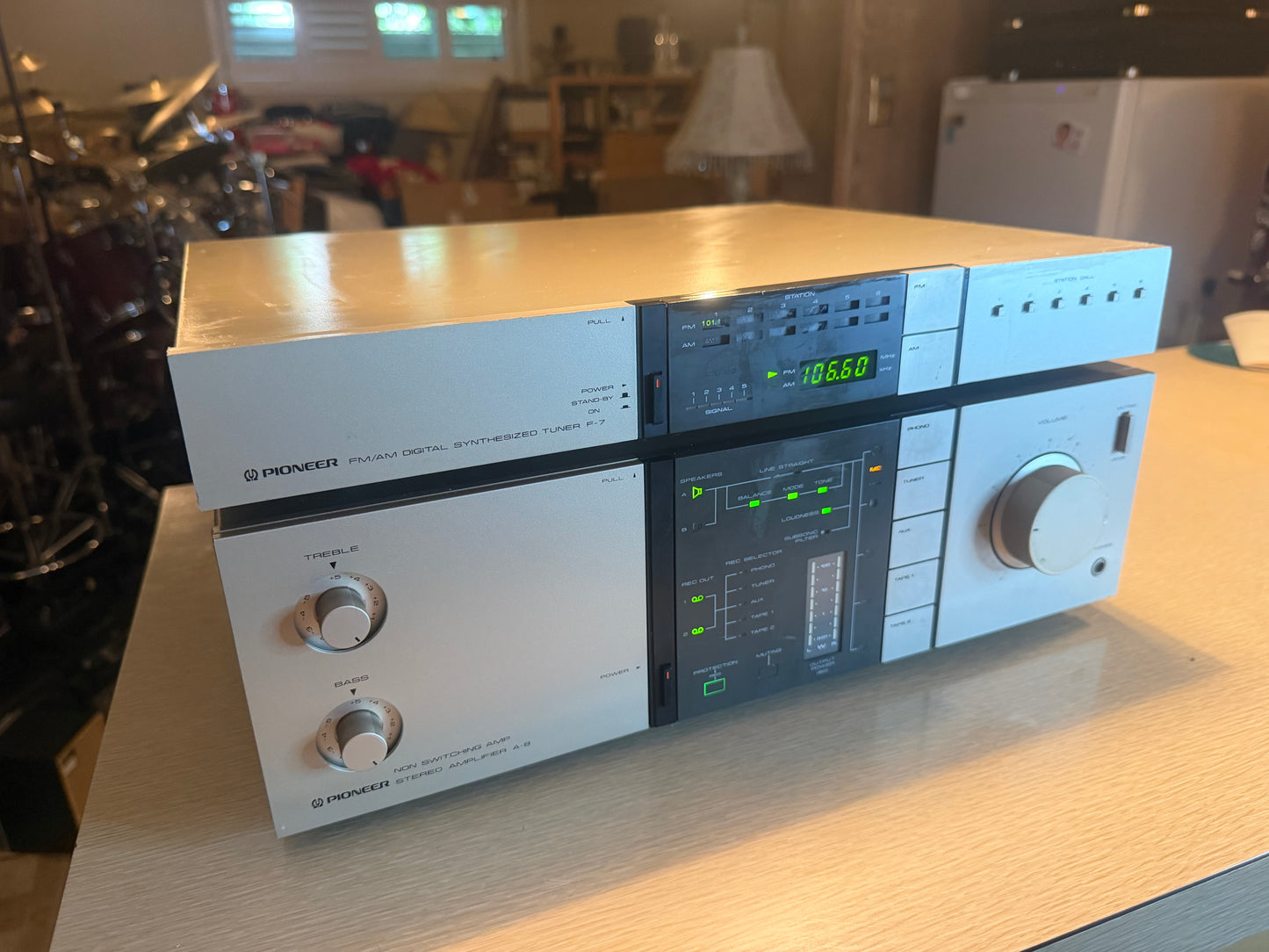 Vintage Pioneer A-8 Amplifier + T7 Tuner Gold Champagne Fresh Service! 90WPC🎶🔥