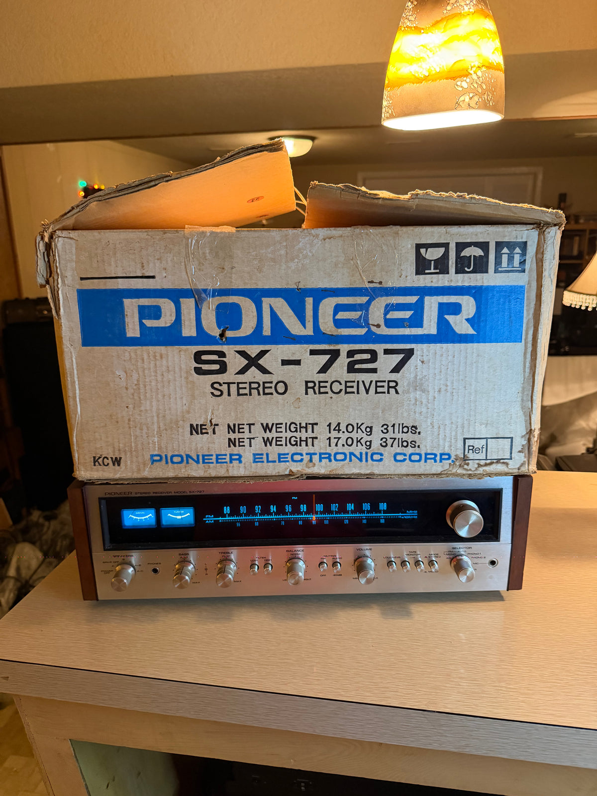 Near Mint Serviced Pioneer SX-727 Vintage Stereo Receiver With OEM Box Beauty🎶