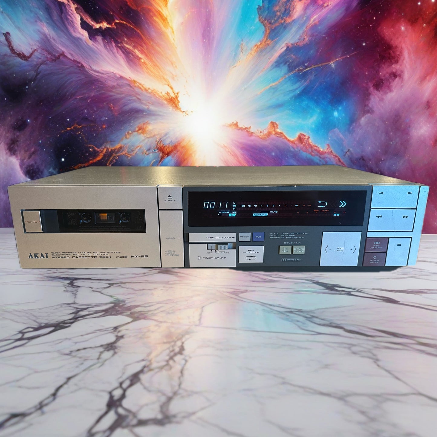 AKAI EA HX-R5 STEREO CASSETTE PLAYER JAPAN SILVER FRESHLY SERVICED VERY RARE🔥🎶