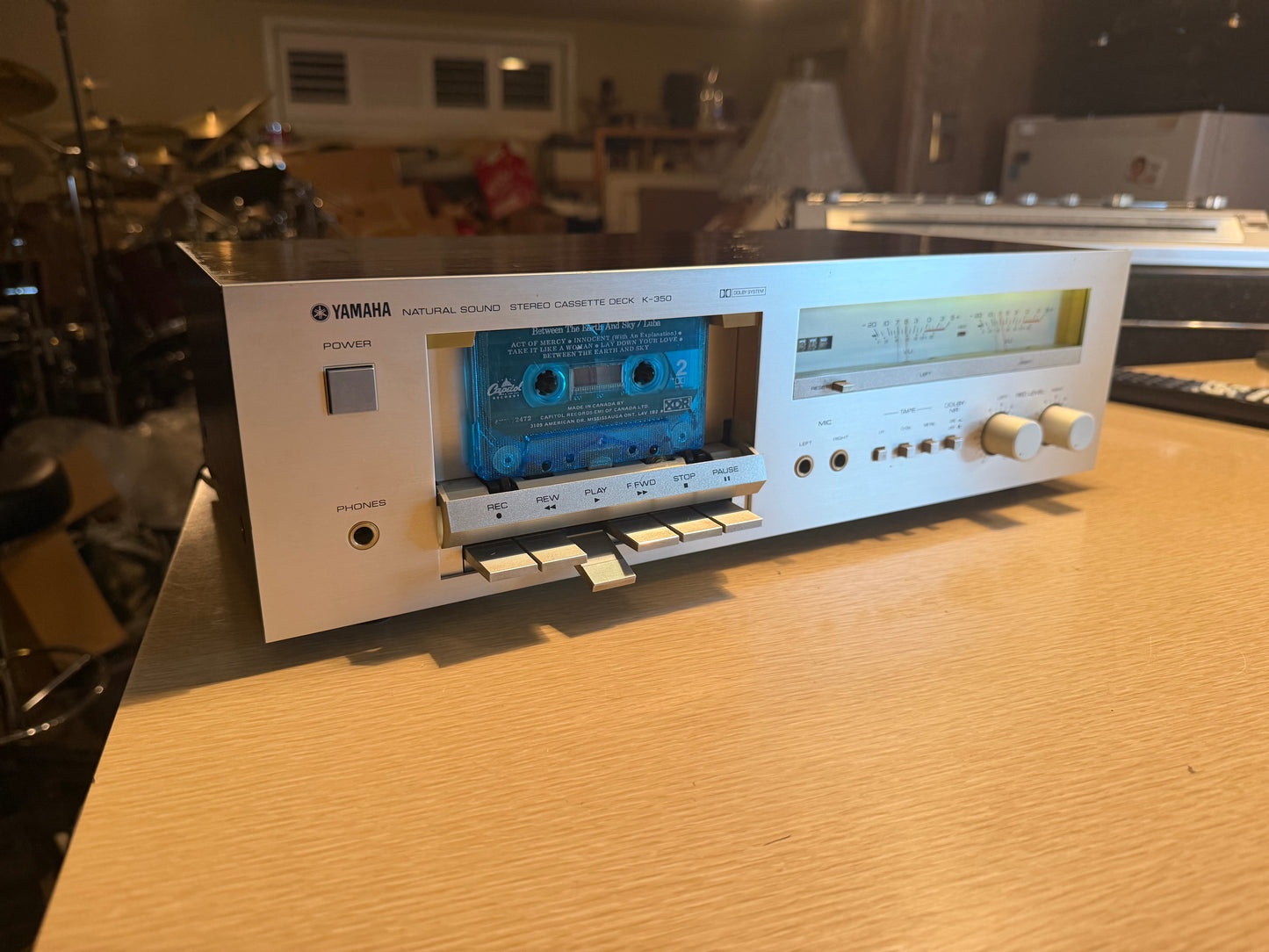 Yamaha K-350 Natural Sound Stereo Cassette Deck Vinyl Casing Near Mint Serviced!