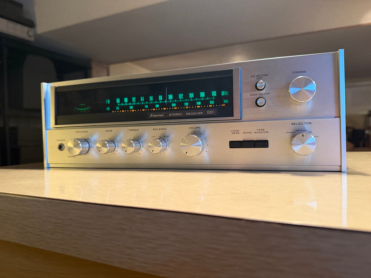 Sansui 551 Stereo Receiver - 1974 Vintage Full Fresh Service Crisp Sound Wow🔥🎶