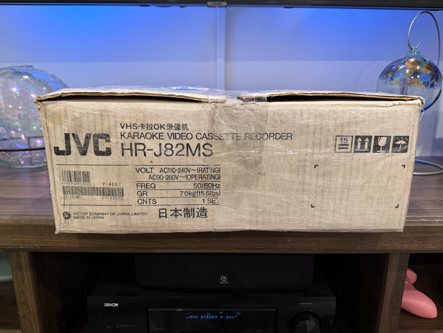 JVC HR-J82MS VCR w/Remote Control/Microphone/Cables/VHS Tape NEW in Box