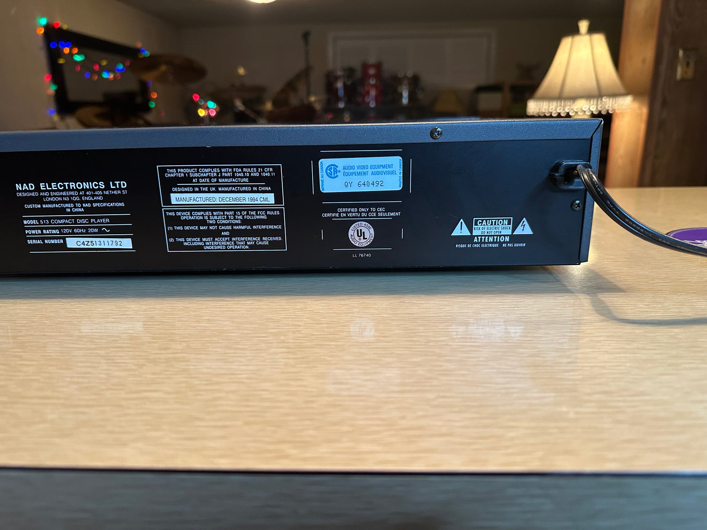 NAD 513 Compact Disc Player Very Rare! 3 CD Carousel Fully Serviced Working Well