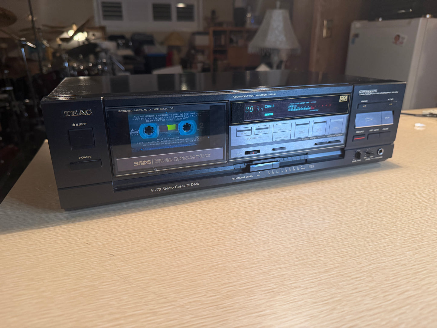 TEAC V-770 3-Head Hi-End Cassette Deck Very Rare High Fidelity & Working Great🔥
