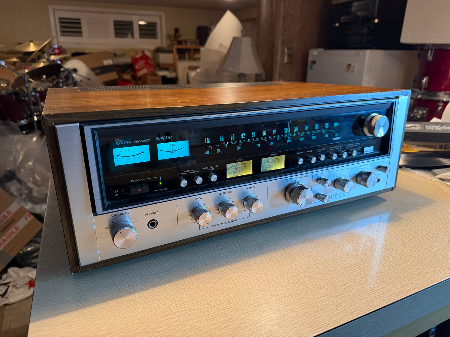 Vintage 1970's Sansui 8080DB Stereo Receiver Full Fresh Service New Bulbs Beauty
