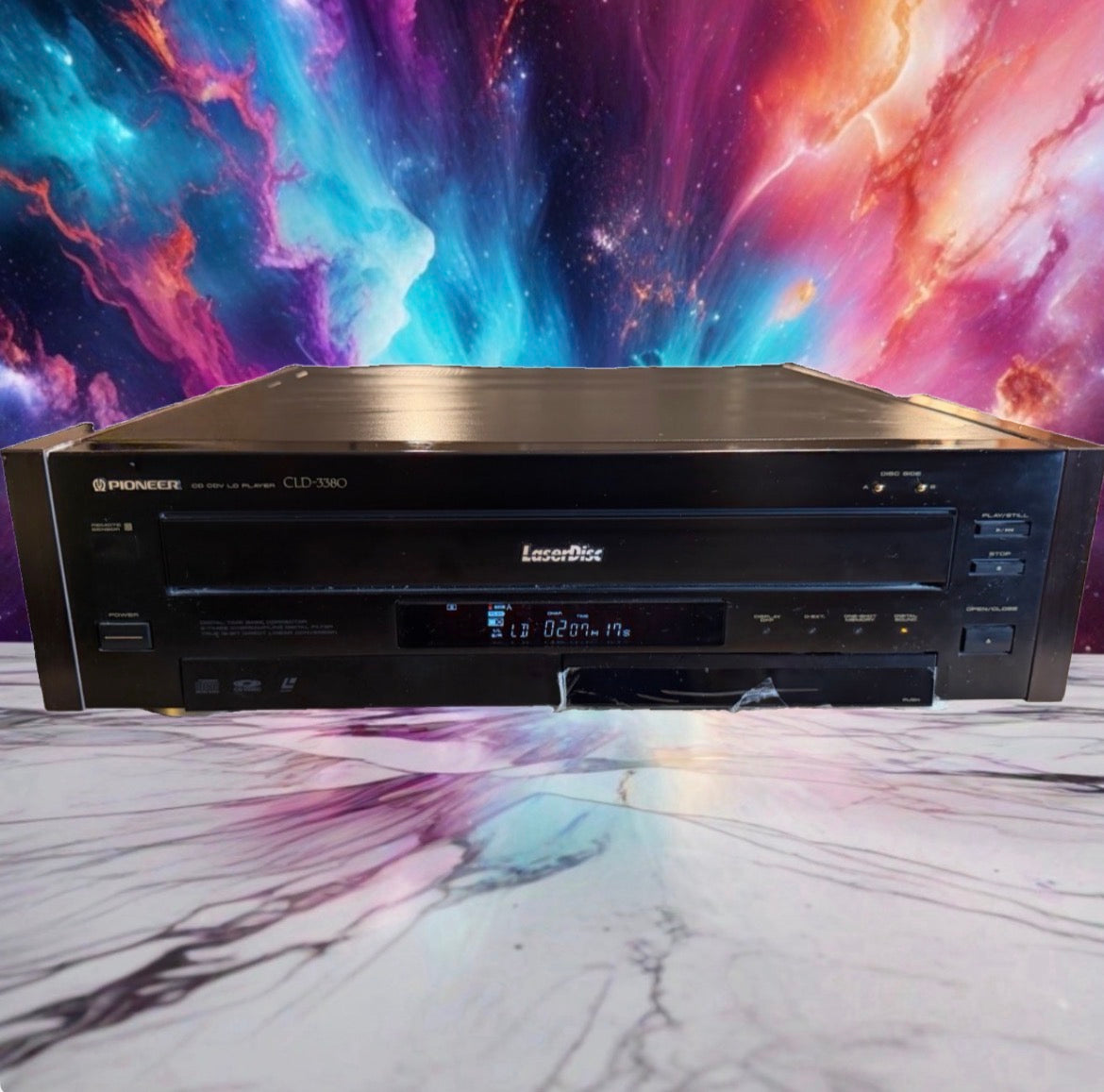 Vintage Pioneer CLD-3380 GREAT LaserDisc Player Vinyl Casing Near Mint Remote✅