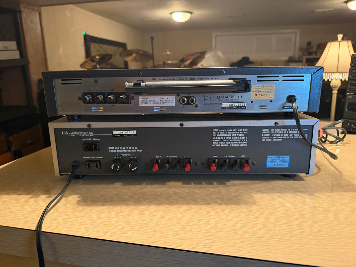 Luxman L-3 Solid State Integrated Amplifier w/ Stereo Tuner T-1 Fresh Service🔥
