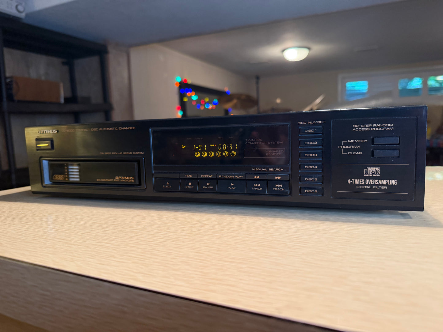 Optimus CD-8000 6 Disc Cartridge Cd Player Radio Shack Near Mint Serviced Rare🎶