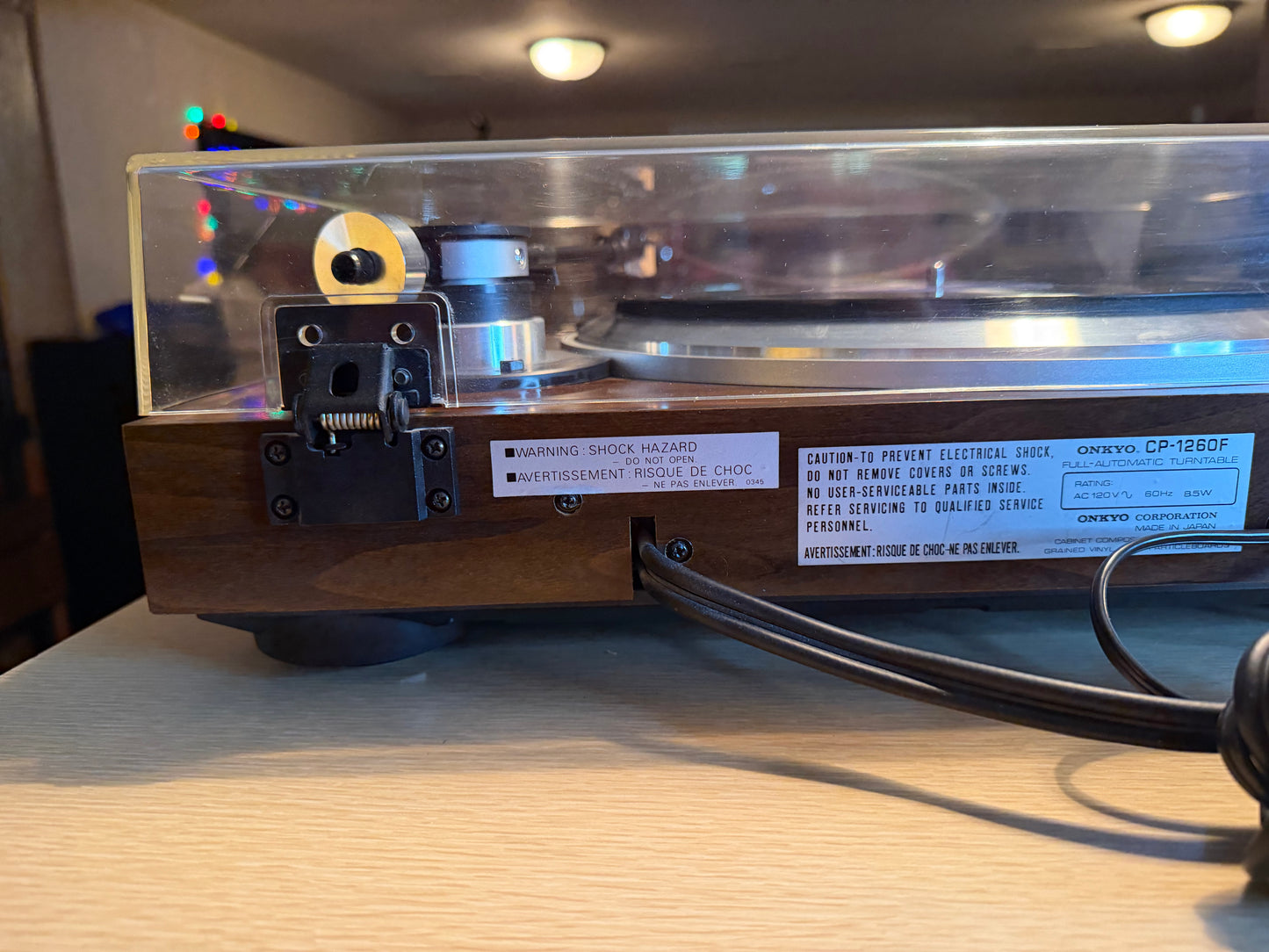 ONKYO CP-1260F QUARTZ Direct Drive Fully Automatic Turntable Serviced Great CND!