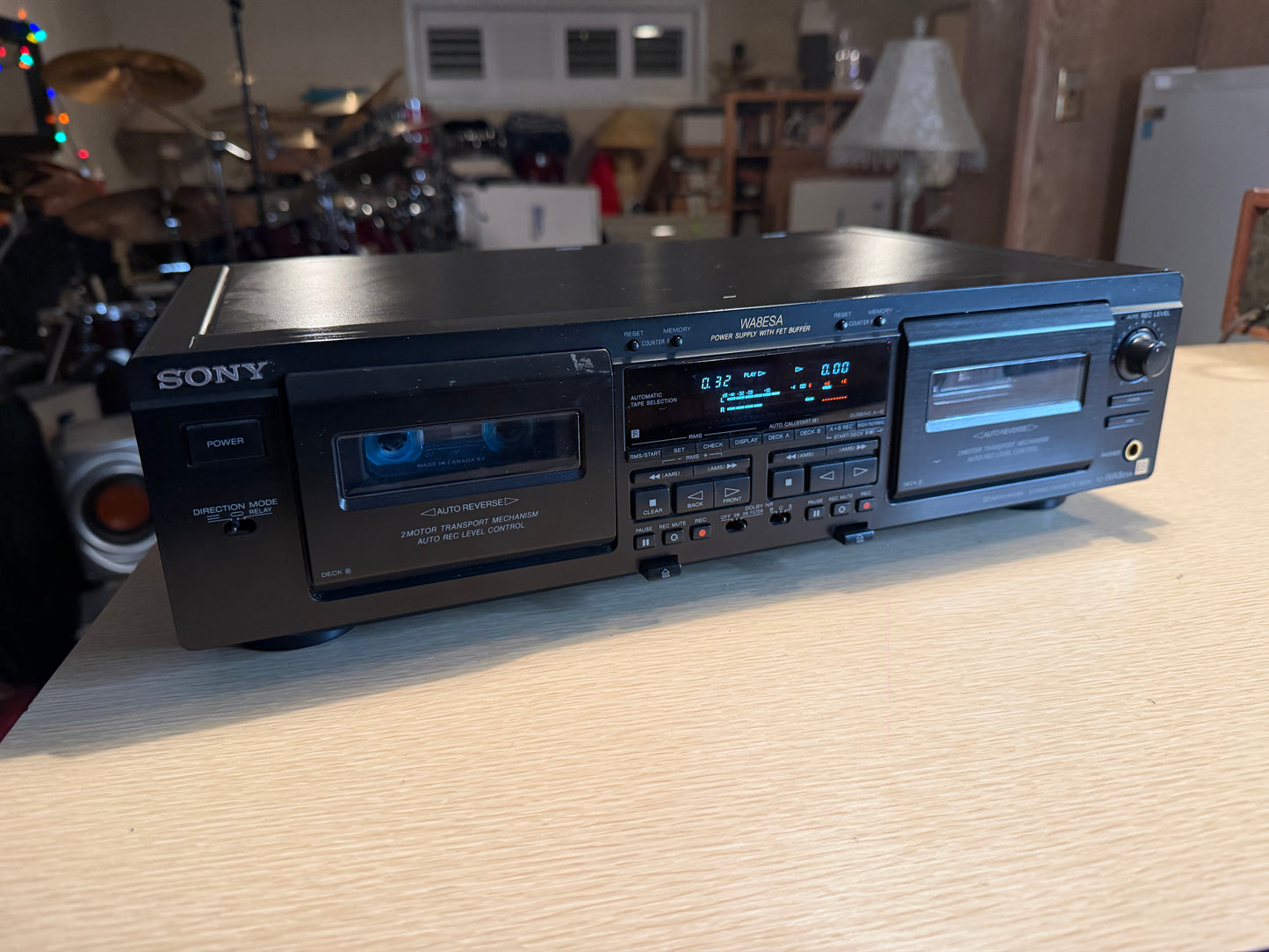 Sony TC-WA8ESA Dual Cassette Deck FULL FRESH SERVICE NEAR MINT SHAPE V RARE🎶🔥