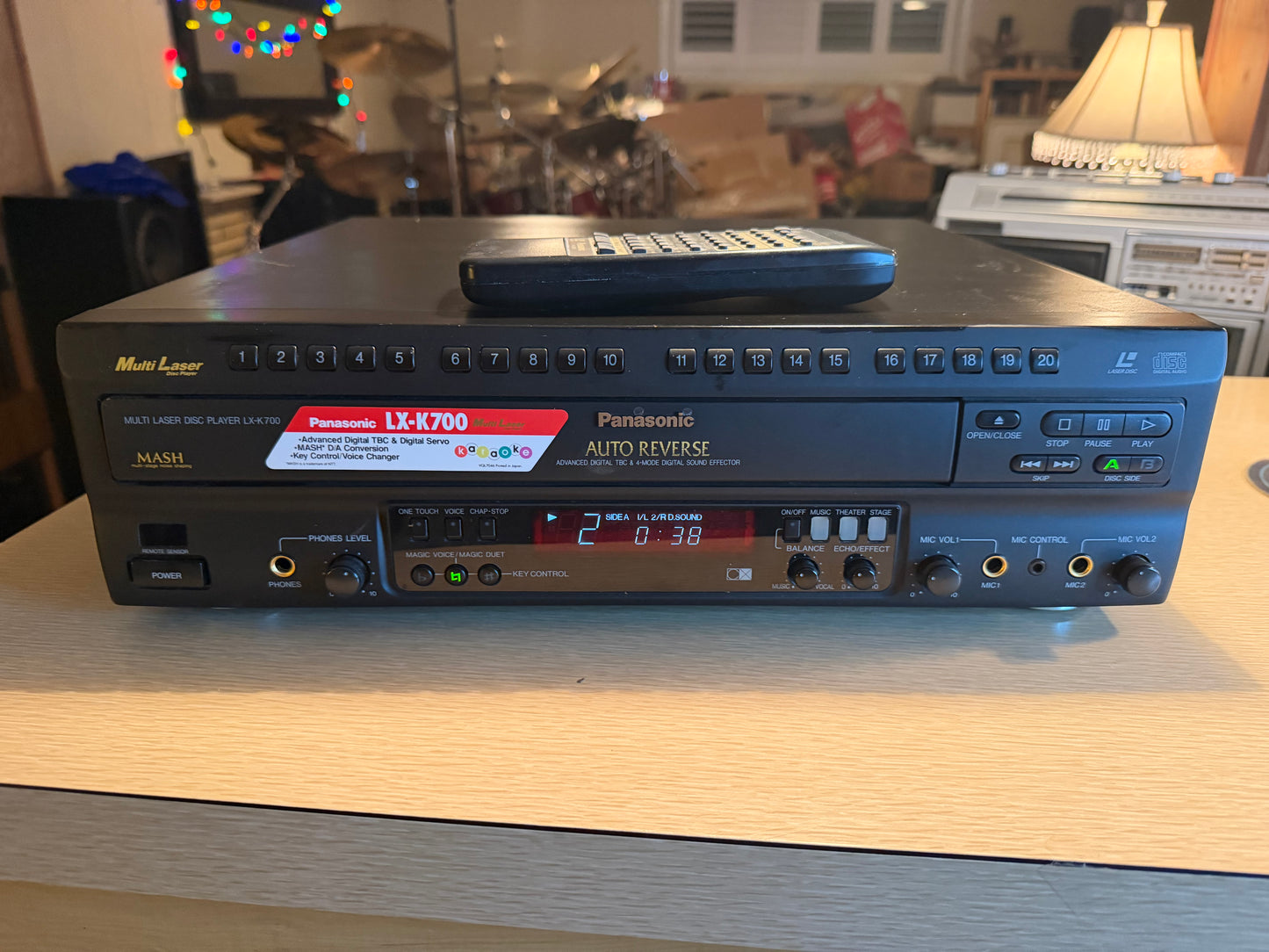 Panasonic LX-K700 Auto-Reverse LD CD Player Mint Condition Serviced Remote✅