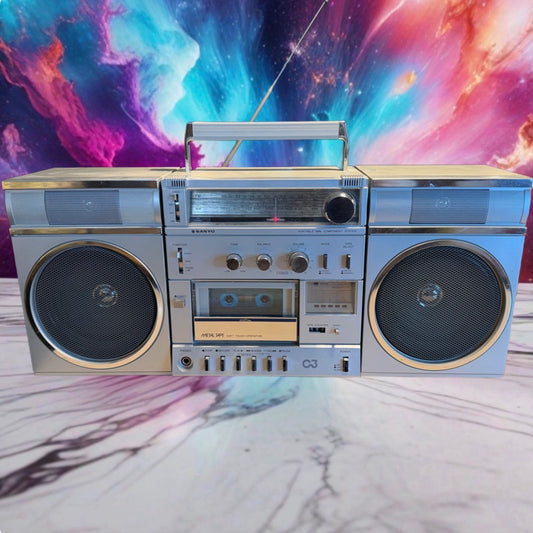 Vintage Sanyo C3 Boombox Radio Works Cassette Serviced Works Excellent V Rare🔥