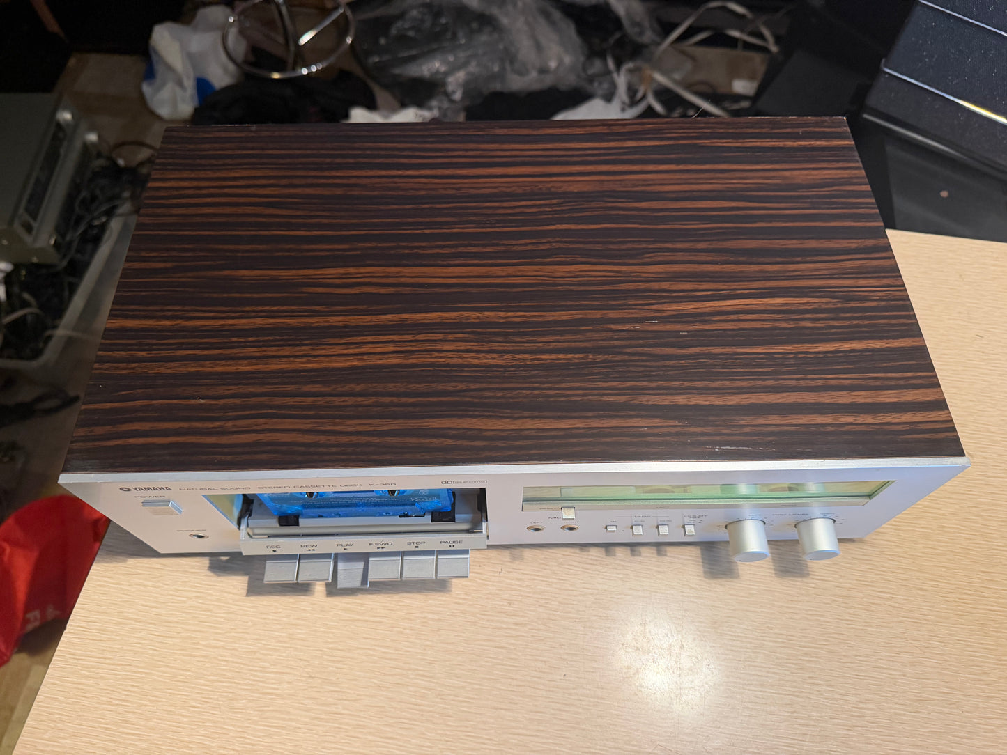 Yamaha K-350 Natural Sound Stereo Cassette Deck Vinyl Casing Near Mint Serviced!