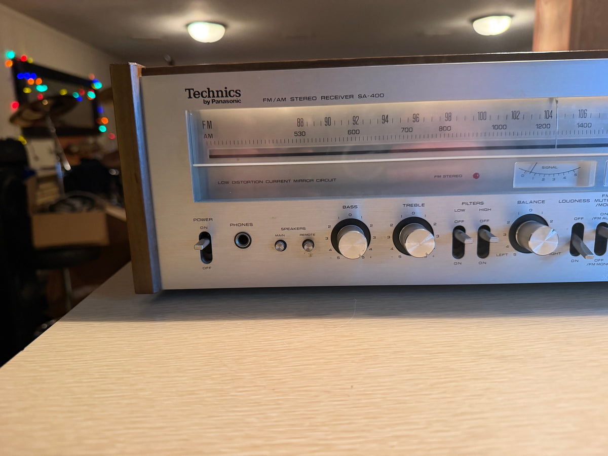 Near Mint Technics SA-400 Vintage Stereo Receiver Fresh Pro Service Beauty🔥🎶