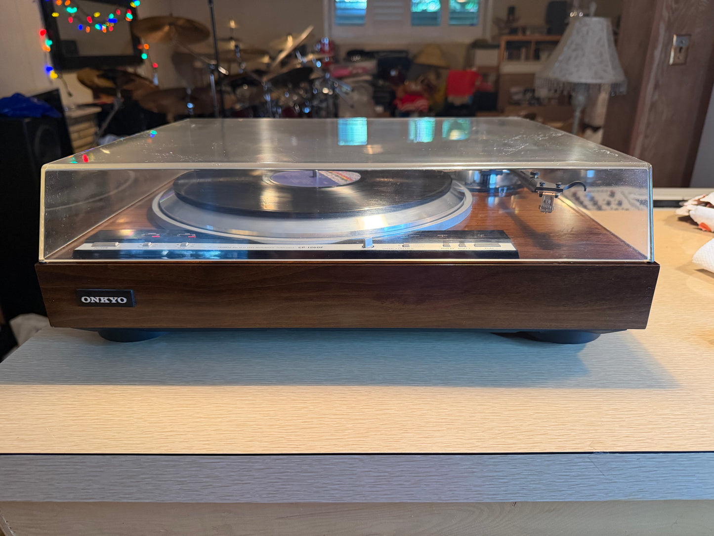 ONKYO CP-1260F QUARTZ Direct Drive Fully Automatic Turntable Serviced Great CND!